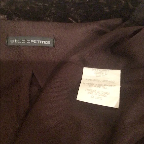 Studio Petite brown crushed velvet jacket - Picture 5 of 5